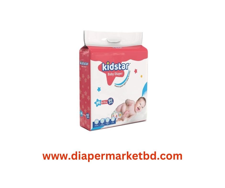 Kidstar Baby Diaper Medium (6-11)kg 60pcs