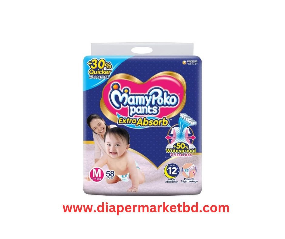MamyPoko Pant Diaper M 7–12 Kg 58 Pcs
