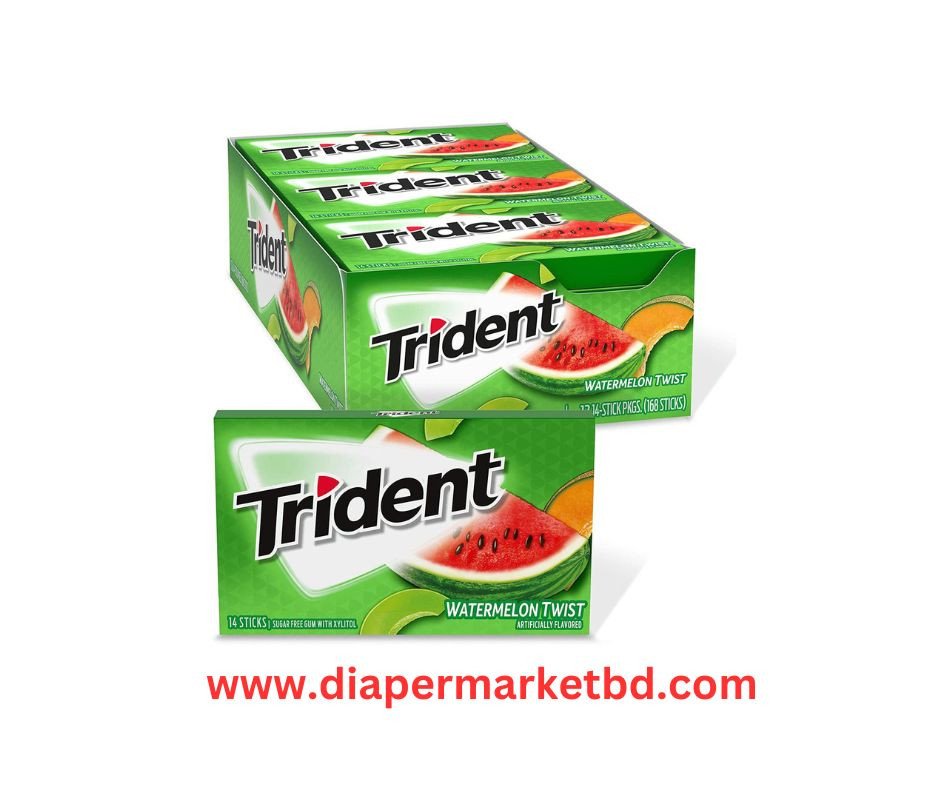 Trident  Water Melon Flavor Sugar Free Chewing Gum (14x12) Sticks