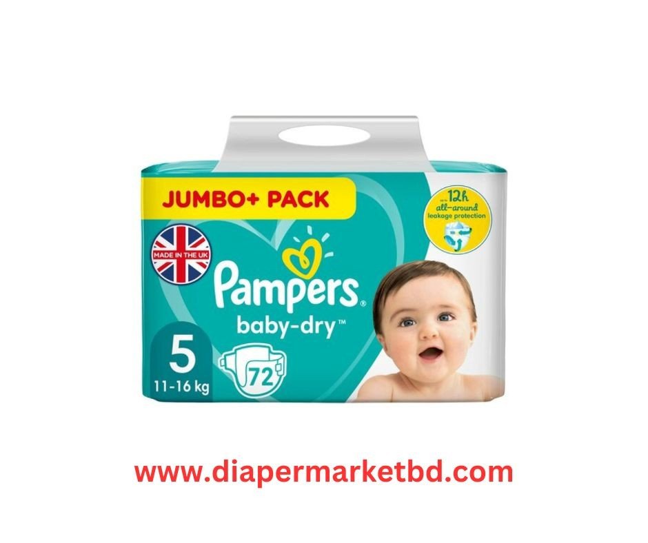 Pampers Baby-Dry 5 Size 72 Pcs (11-16) kg UK Origin