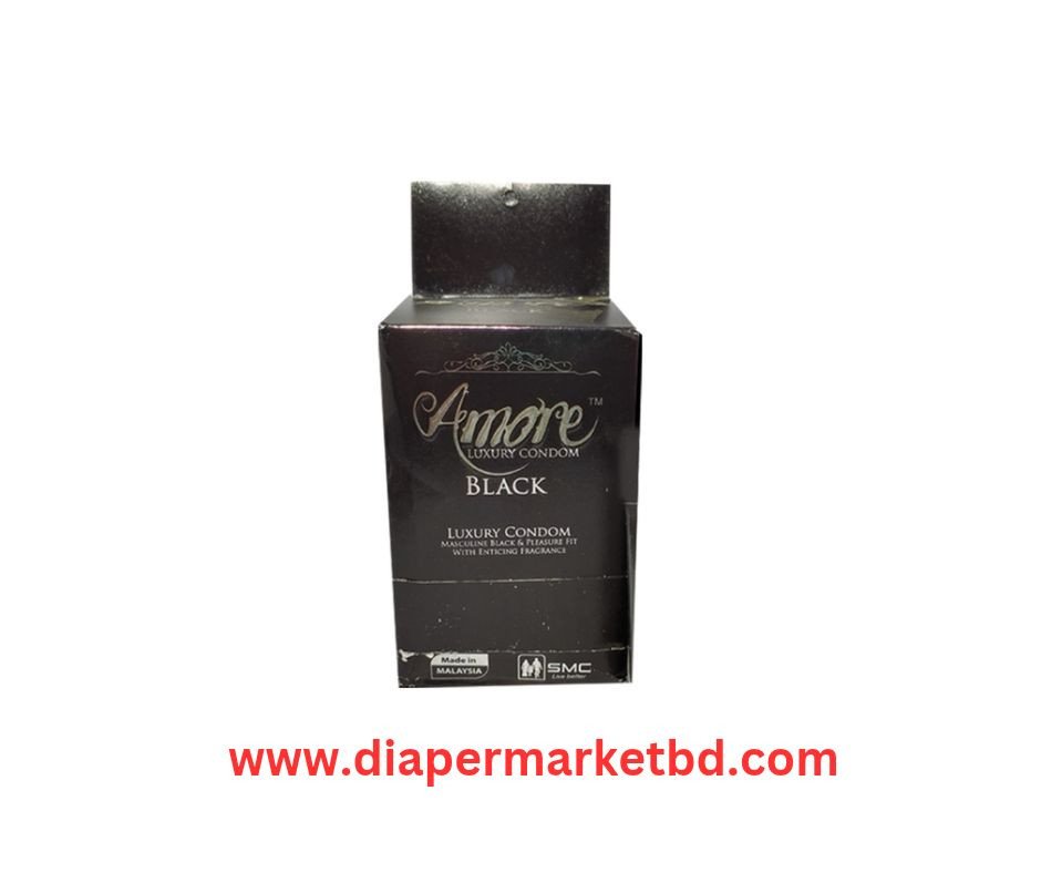 Amore Black Luxury Condom 1 Box (18 Pcs)