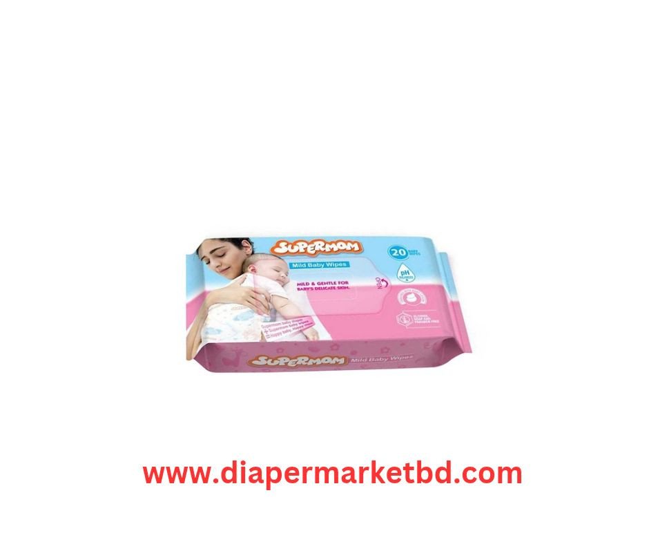 Supermom Premium Mild Baby Wipes 20 Pcs