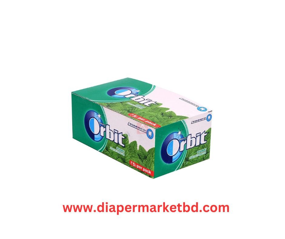 Orbit Chewing Gum Spearmint Flavor Sugar Free 1 Box 32 Packet 140g