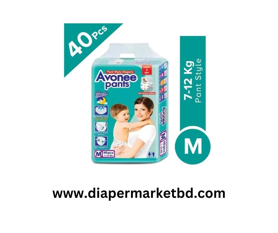 Avonee Pants Baby DiaperS M (7-12 Kg) 40 Pcs