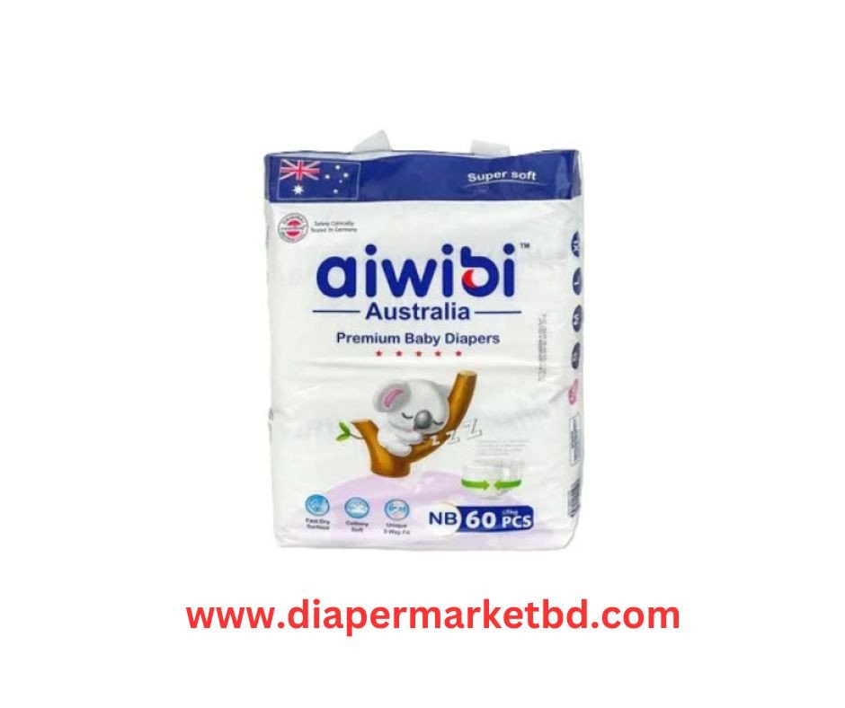Aiwibi Australian Premium Baby Diaper Newborn Belt 0-5 Kg 60 Pcs