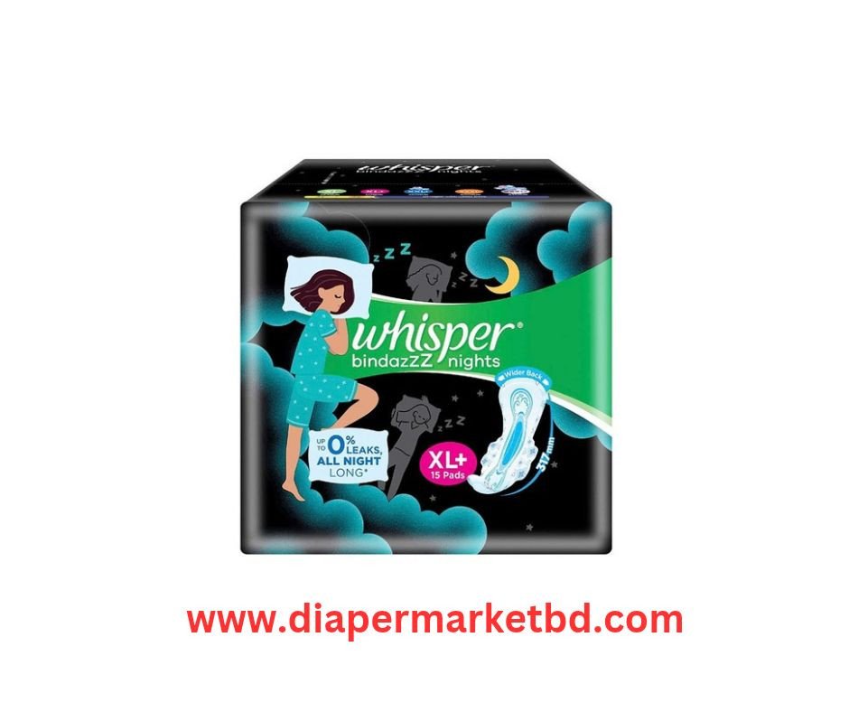 Whisper Bindazzz Nights Sanitary Pads for Women XL+ 15 Pcs