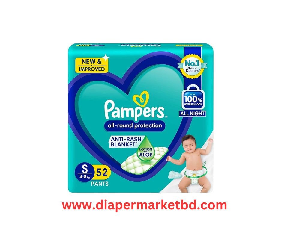 Pampers All Round Protection Diaper Pant Small 4-8 kg 52 Pcs Pack