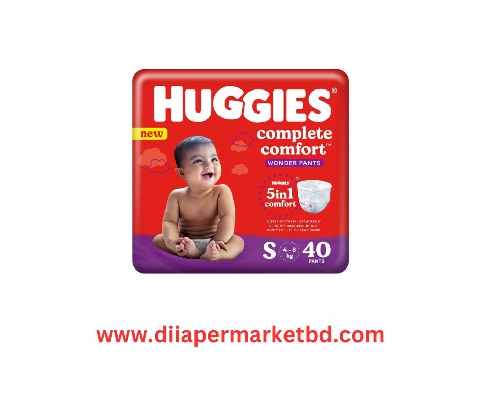 Huggies Wonder Pants S 40 (4-8 Kg) BUBBLE BED