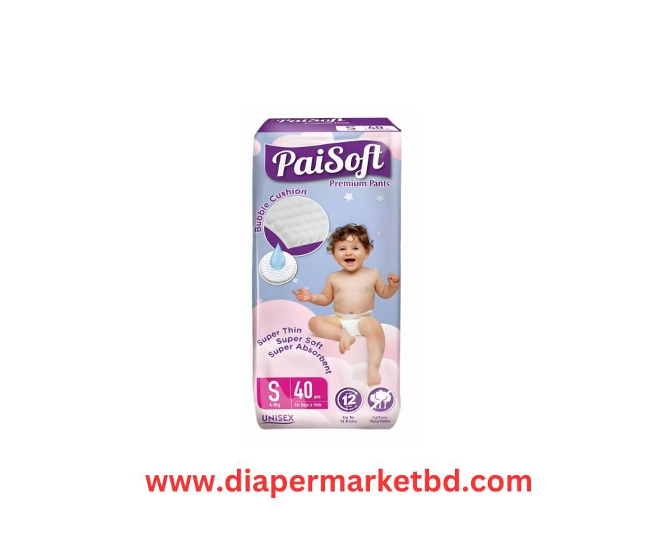 Paisoft Premium Pants Baby Diaper Small Size 40 Pcs
