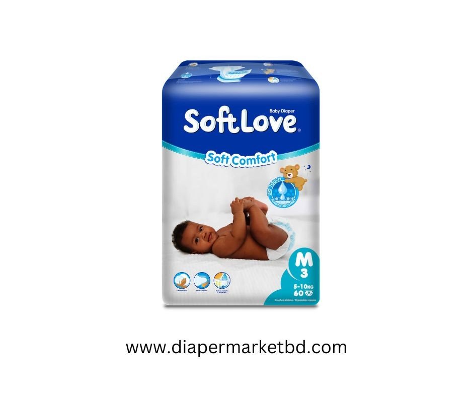 Softlove Soft Comfort Baby Diaper Medium 60 Pcs