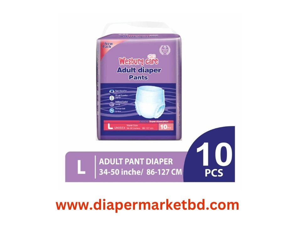 Wesburg Care Adult Diaper Pant L Size 10 Pcs