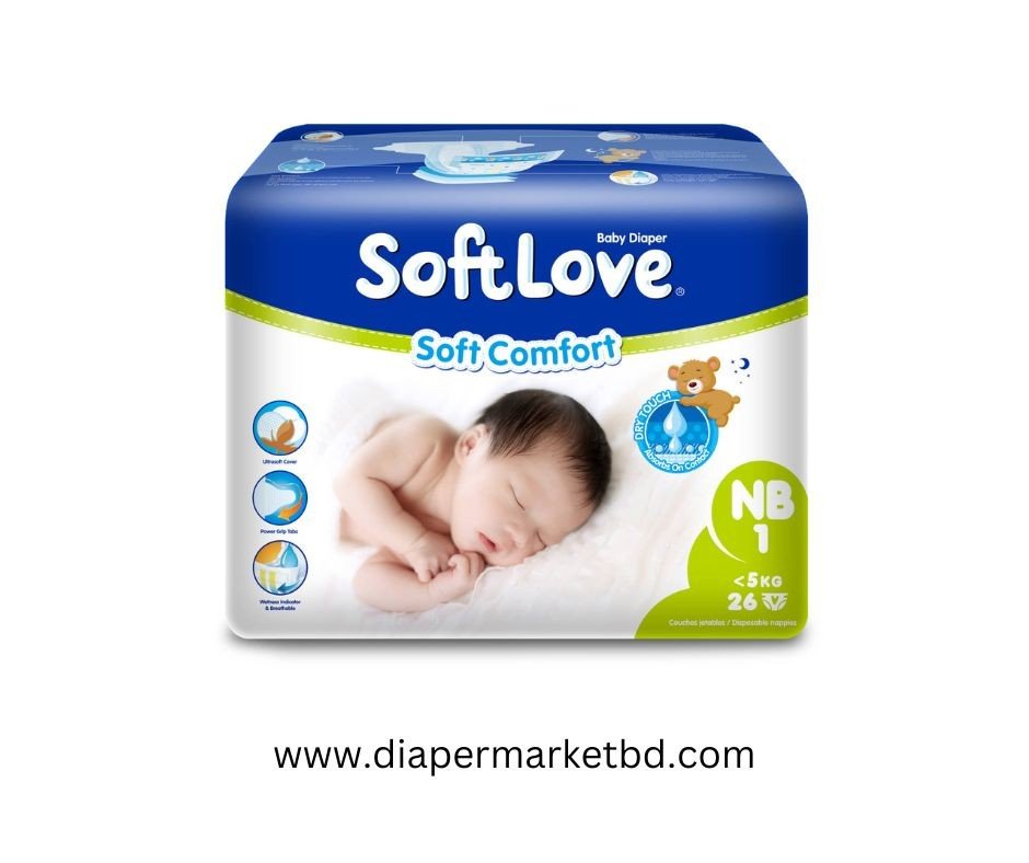 Softlove Soft Comfort Baby Diaper Newborn 26 Pcs
