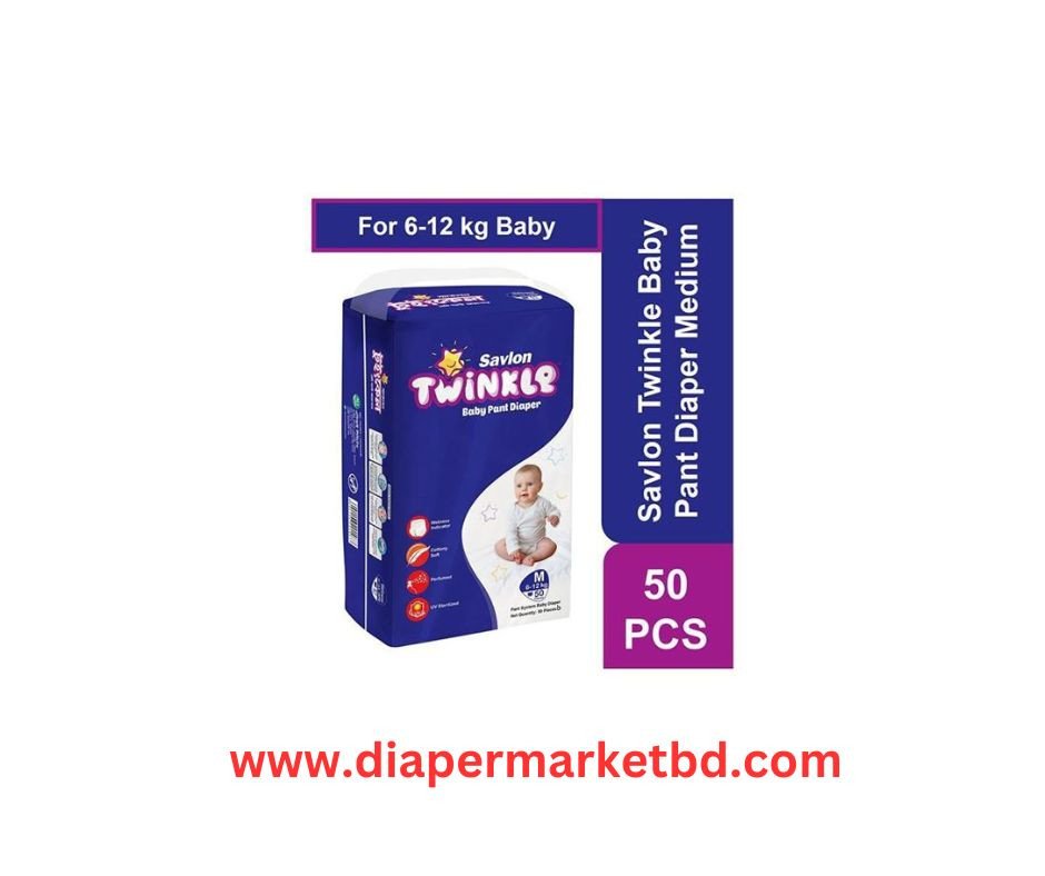 Savlon Twinkle Baby Pant Diaper M Size 50 Pcs (6–12 kg)
