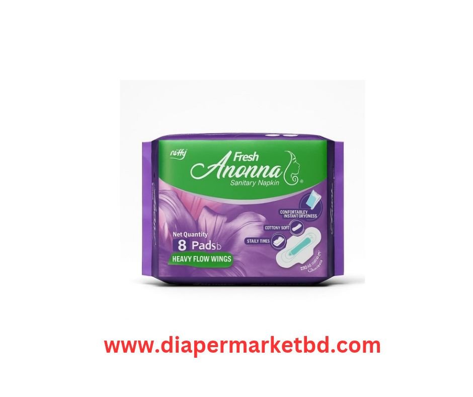 Fresh Anonna Sanitary Napkin Heavy Flow Wings 8 Pads