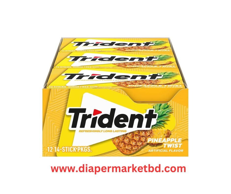 Trident Pineapple Sugar Free Chewing Gum (14x12) Sticks