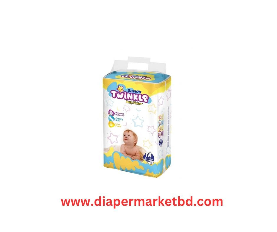 Savlon Twinkle Baby Belt Diaper Medium 40 Pcs (6–11 kg)