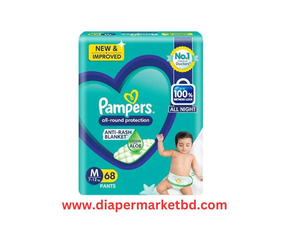 Pampers All Round Protection Diaper Pant Medium 7-12 Kg 68 Pcs Pack
