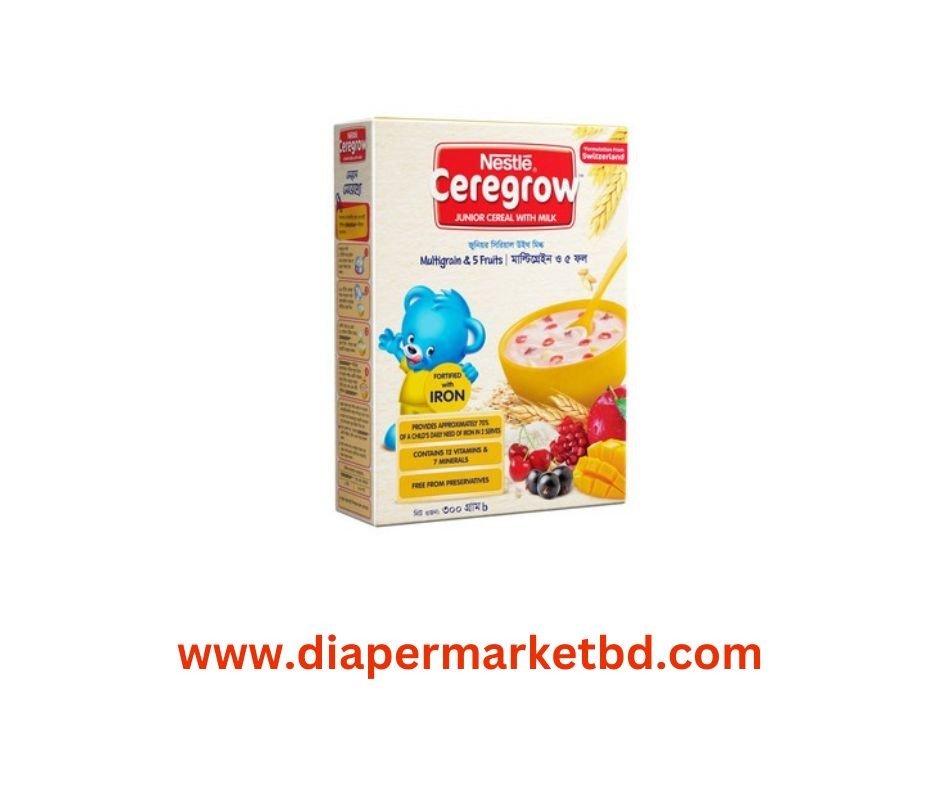 CEREGROW Junior Cereal- Milk, Multigrain & 5 Fruits 300gm