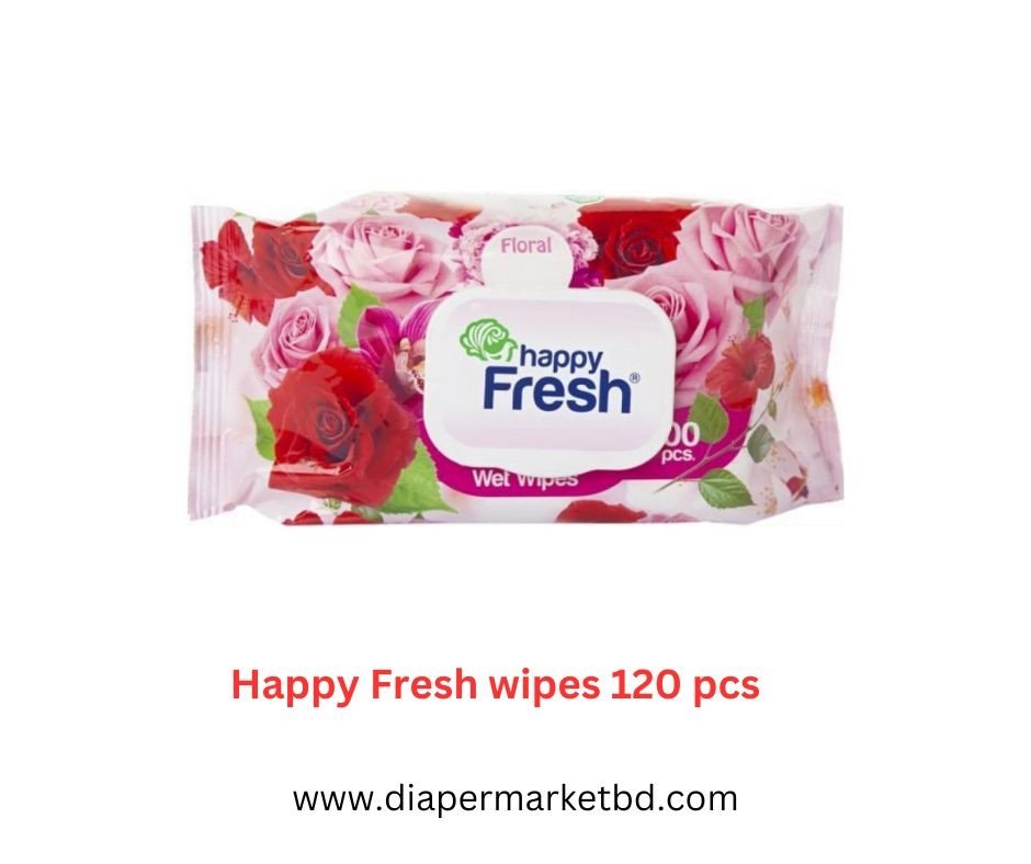 Happy Fresh Fliptop Wet Wipes- 120 pcs