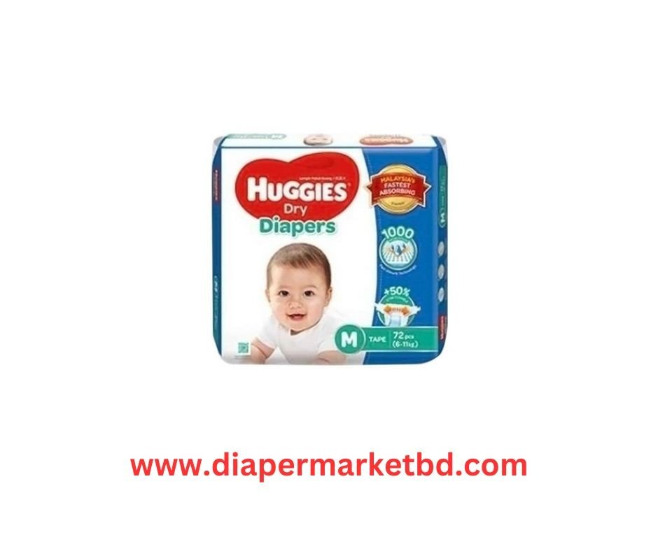 Huggies Dry Belt Diaper Medium (M) 60 Pcs (6 - 11 Kg)