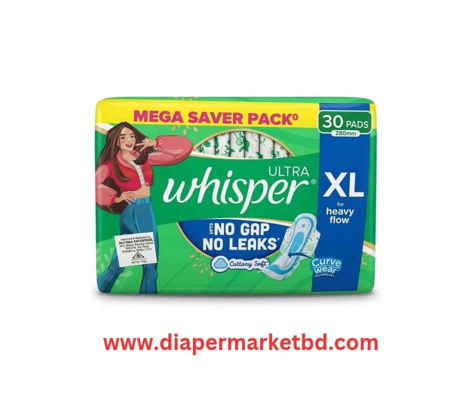 Whisper Ultra Clean Sanitary Napkins for Women XL 30 Pcs