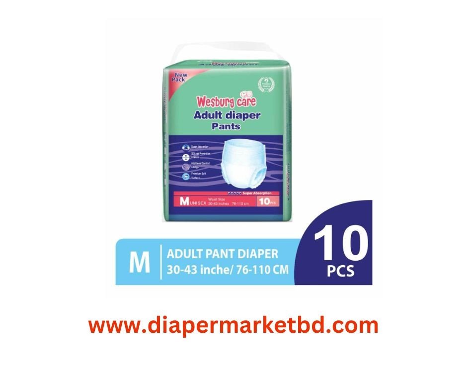 Wesburg Care Adult Diaper Pant M Size 10 Pcs